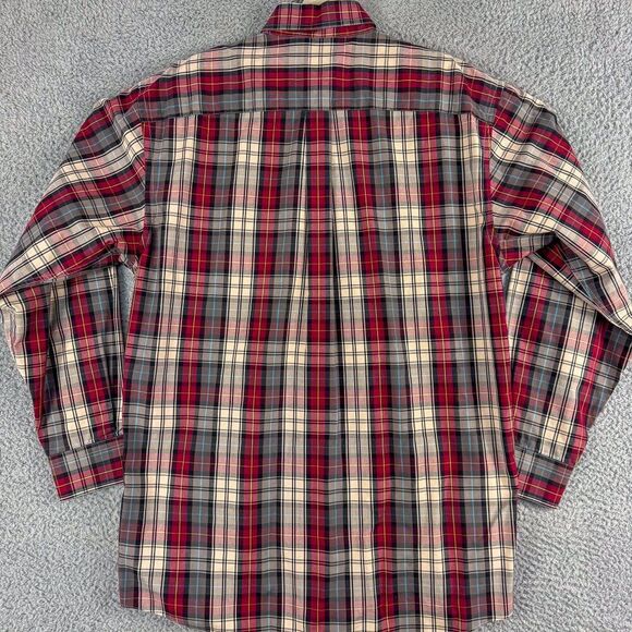 Jos A Bank Shirt Men Medium Red Plaid Traveler Business Casual Preppy‎ Outdoor. - Picture 8 of 12